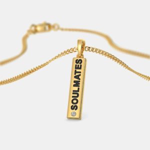 The Soulmates Gold Pendant For Him