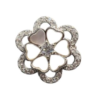 Sterling Silver Heart Cluster Ring