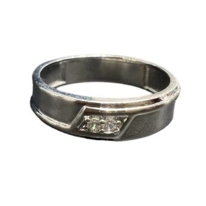 Sterling Silver Stone Studed Band