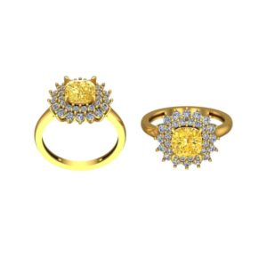 Floral Boho Gemstone Gold Ring