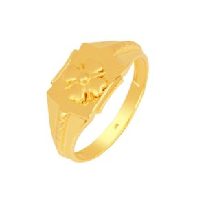 Floral Boho Gemstone Gold Ring