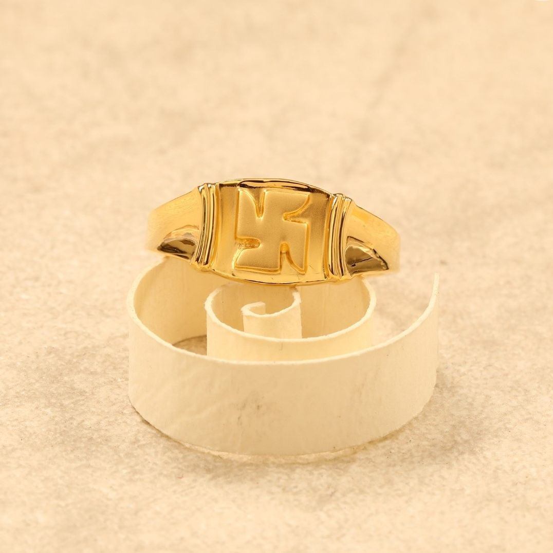 The Swastik Gold Ring | SEHGAL GOLD ORNAMENTS PVT. LTD.
