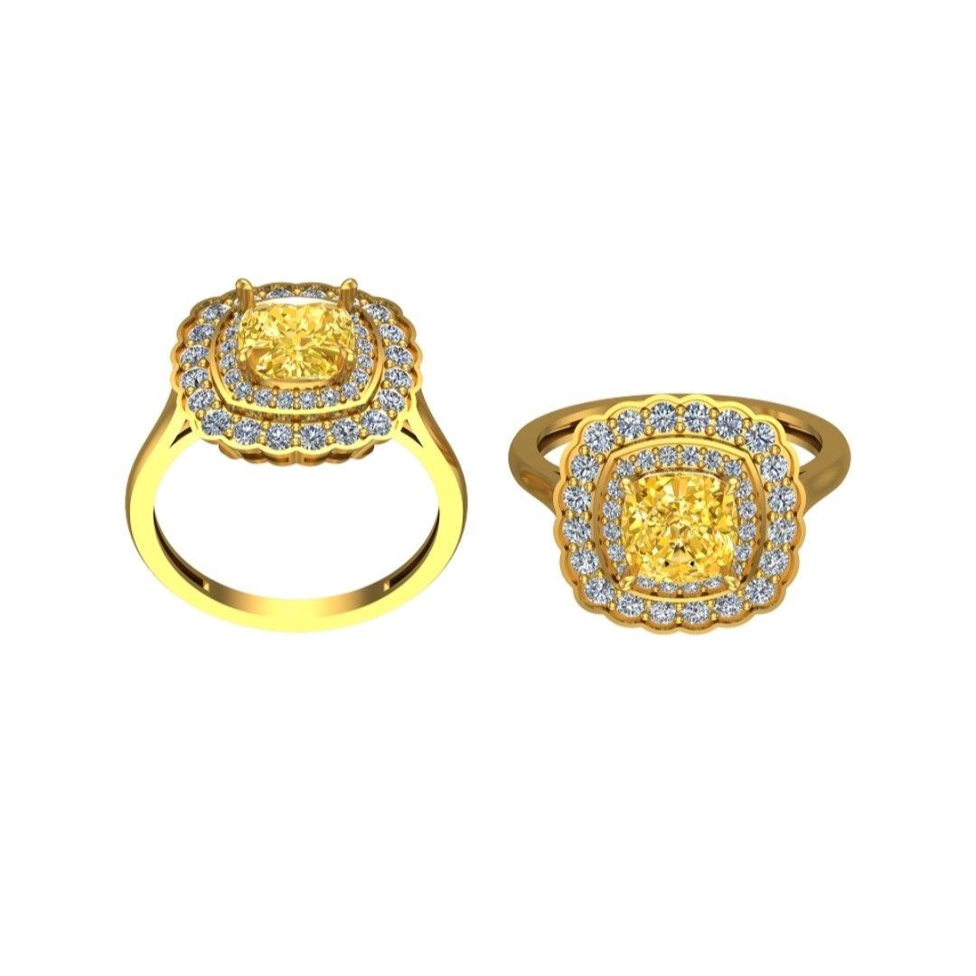 Double Bezel Gemstone Adjustable Ring – Ashley Schenkein Jewelry Design
