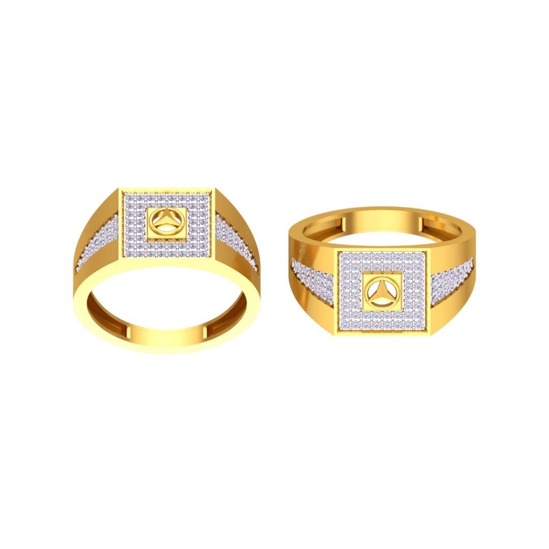 Sailor Anchor Gold Finger Ring For Men-saigonsouth.com.vn