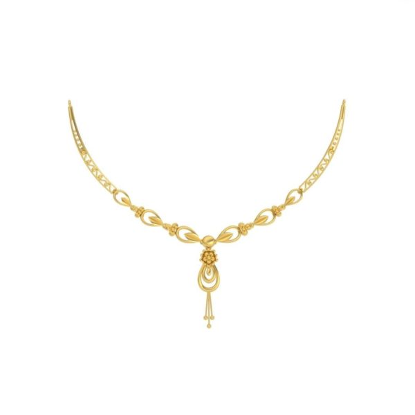 Sparkling Beads Gold Necklace Set