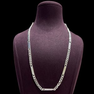 925 Sterling Silver PaperClip Link Chain Necklace for Men