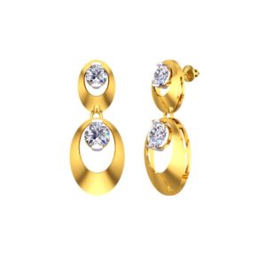 Simple And Elegant Yellow Gold Earring