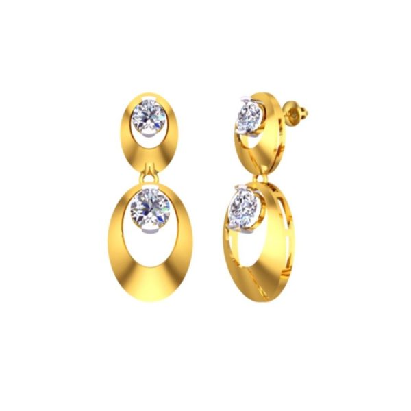 Simple And Elegant Yellow Gold Earring