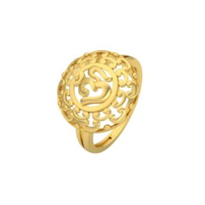 22Kt Yellow Gold Om Engraved Ring