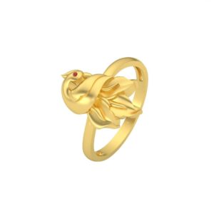 Plain Gold Peacock Design Gold Ring