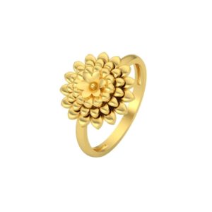 Floral Sun Yellow Gold Ring
