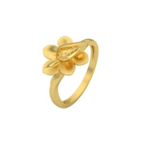 Yellow Gold Finger Ring For Women