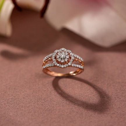 Diamond Promise Ring 1/6 ct tw Round 10K Rose Gold | Jared