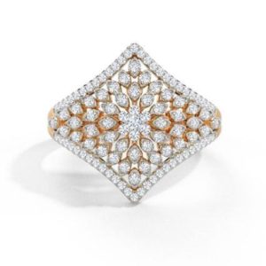 18Kt Yellow Gold Scattered Diamond Ring