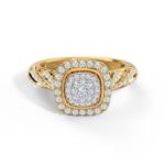 18Kt Yellow Gold Scattered Diamond Ring