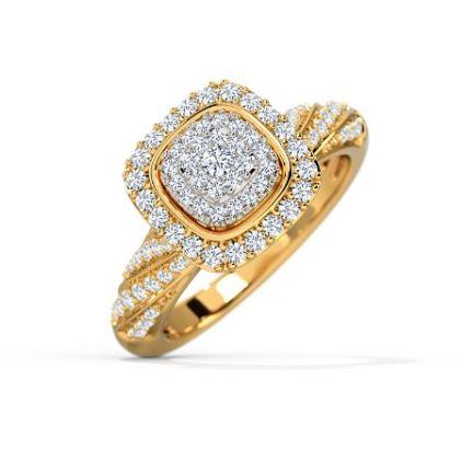 18K White Gold Leaf Engagement Ring by Parade - WITH Center Stone