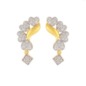 Yellow Gold 22Kt Stone Studed Earring Set