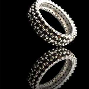 Silver Versace Zircon Ring