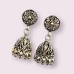 Rani Special 925 Silver Oxidise Jhumka