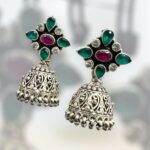 Ambi Kundan 925 Silver Oxo Jhumka