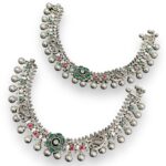 925 Sterling Silver Heavy Kundan Payal