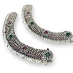 925 Sterling Silver Heavy Kundan Payal