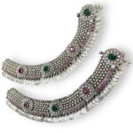 925 Sterling Silver Heavy Kundan Payal