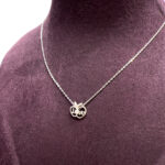 Sterling Silver Apple In Heart Necklace