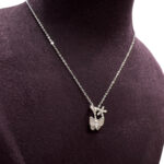 Sterling Silver Butterfly With Link Of Star Fish Necklace