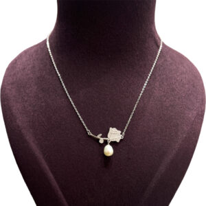 Minimal Pearl Rose Quartz Necklace