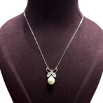 Radiant Butterfly With Tinted Pearl Necklace