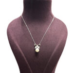 Radiant Butterfly With Tinted Pearl Necklace