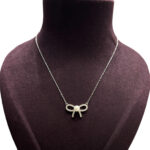 Zirconia Knot With Pearl Studded Necklace