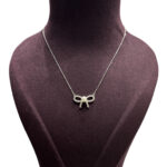 Zirconia Knot With Pearl Studded Necklace