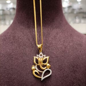 Golden Ganesh Charm Pendant