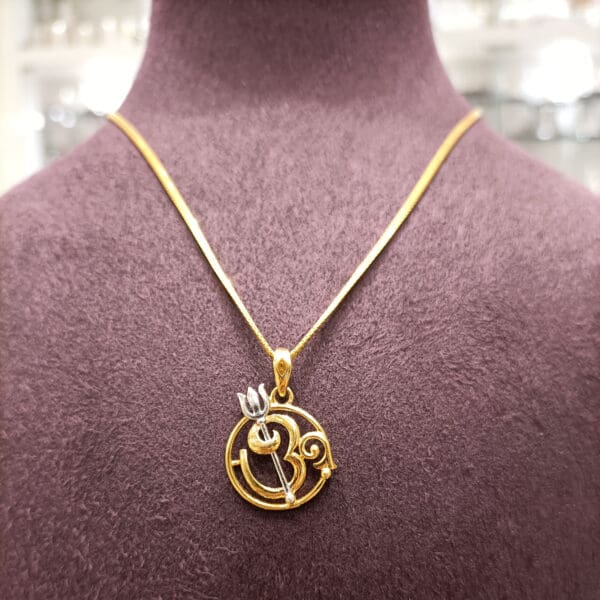 Om Trishul Divine Pendant