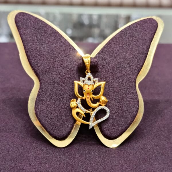 Golden Ganesh Charm Pendant