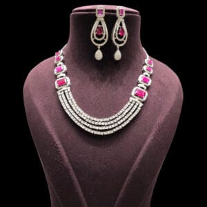 Infinity Love Diamond-Look Necklace Set
