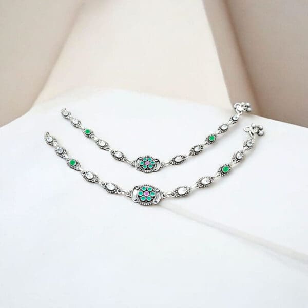 Noorika Oxidised Anklets