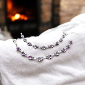Ruhani Grace Oxidised Anklets